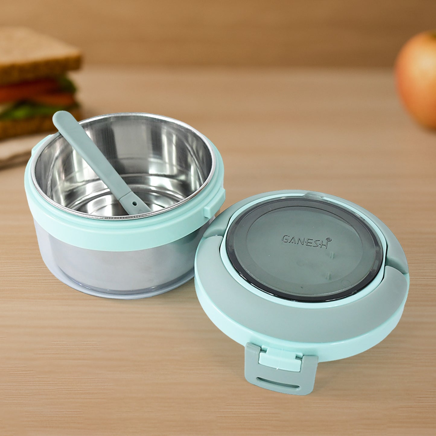 Tiara 400ml Stainless Steel Insulated Lunch Box With Leakproof Lid  Folding Spoon