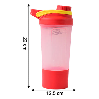 Supermom  Premium Booster Gym Shaker Bottle With Mixing Ball (550ml  1 Pc)