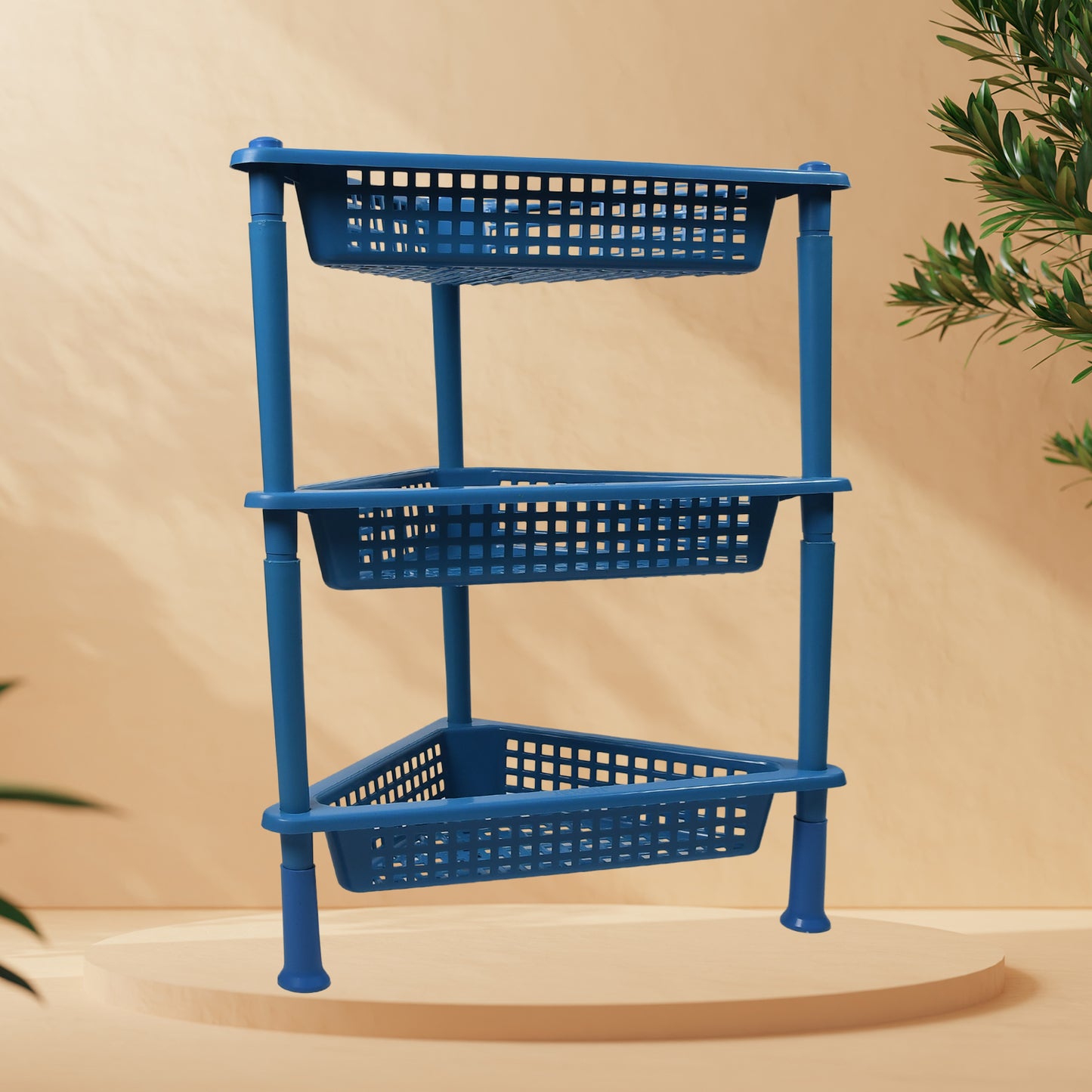 Triangle Storage Plastic 3-tier  Rack