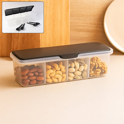 Kitchen Multipurpose Air-tight 4 Sections Masala Box (1 Set)
