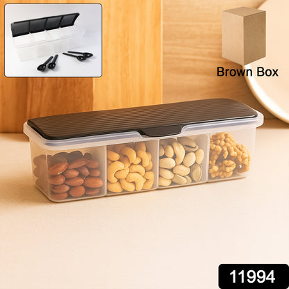 Kitchen Multipurpose Air-tight 4 Sections Masala Box (1 Set)
