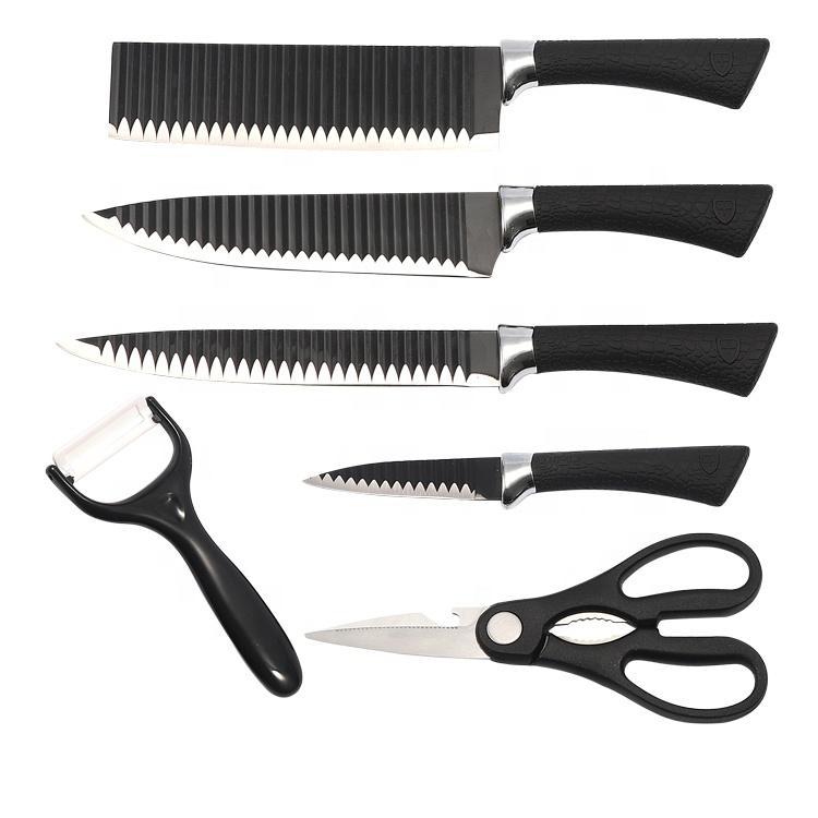 Stainless Steel Knife Set With Chef Peeler And Scissor (6 Pieces)