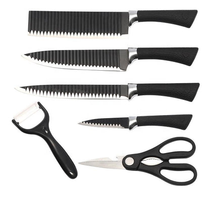 Stainless Steel Knife Set With Chef Peeler And Scissor (6 Pieces)