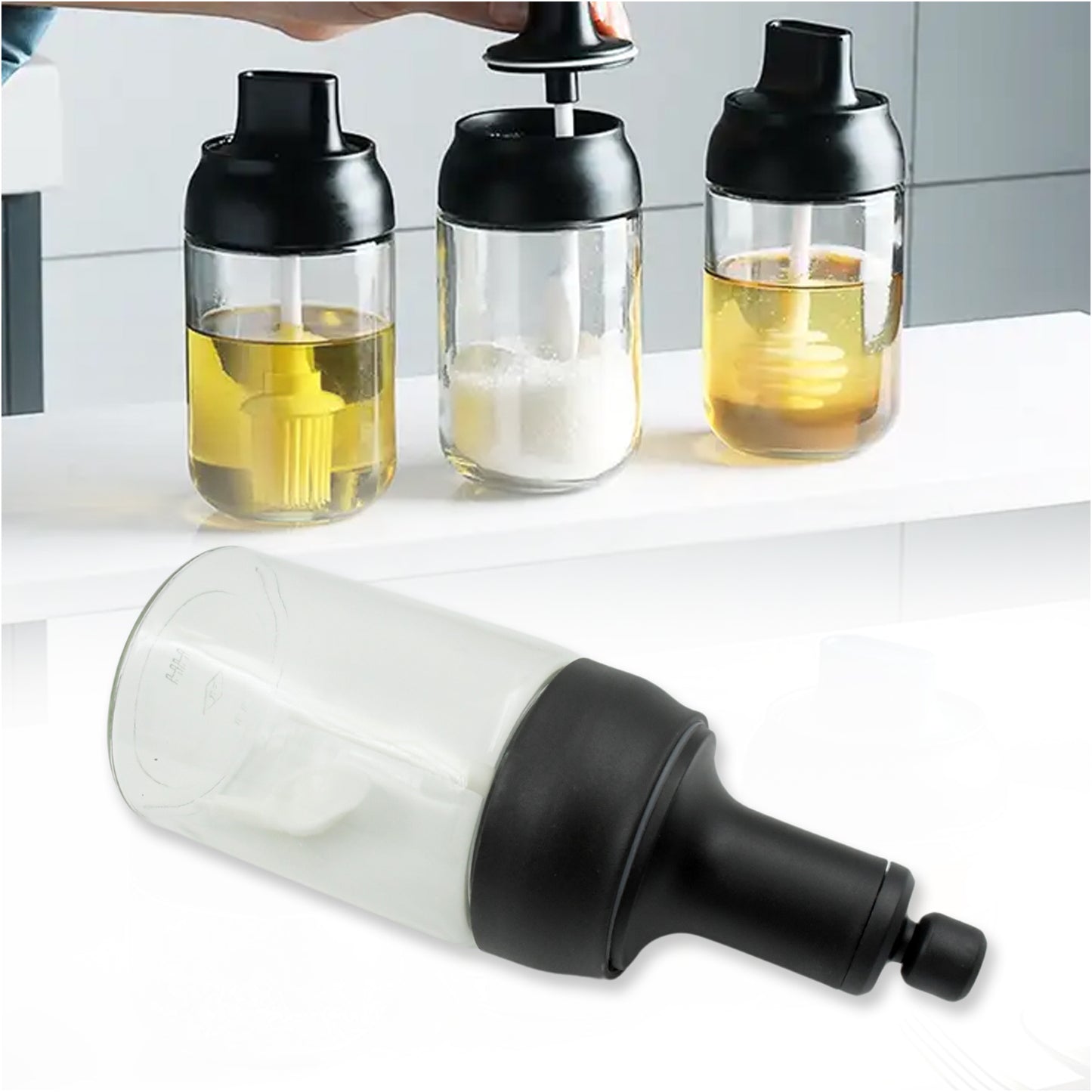 Heat-resistant Condiment Container Seasoning Box Glass